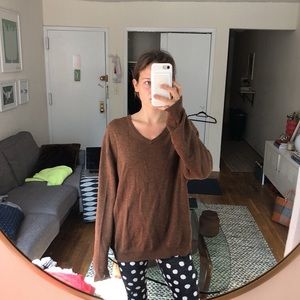 J.Crew Brown V-Neck Sweater